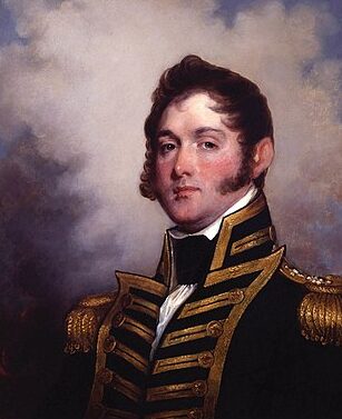 Portrait of Commodore Oliver Hazard Perry in 1818 by Gilbert Stuart and Jane Stuart.